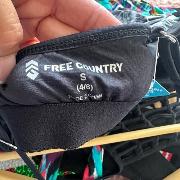 NWT Free Country Batik High Neck Braided Tankini Top – Size Large Swim Top Only - Picture 7 of 8